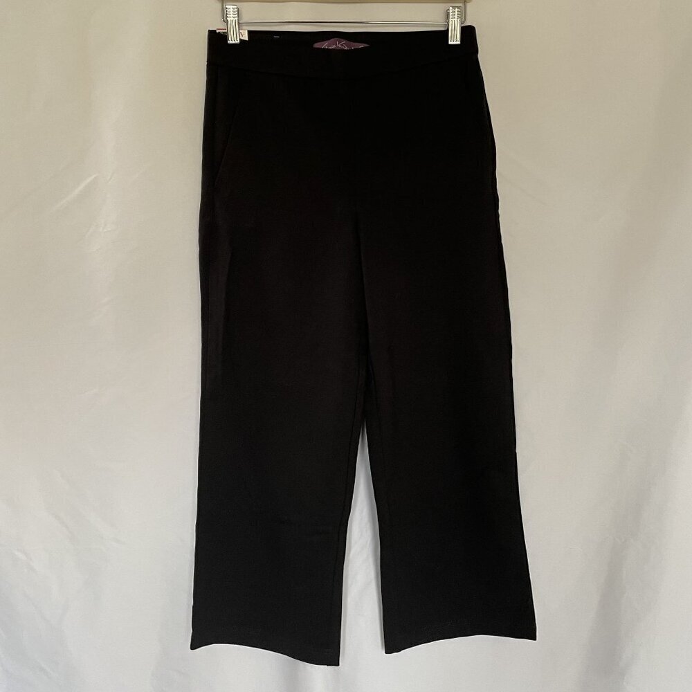 NWT Gloria Vanderbilt Womens Black Trousers M business casual style